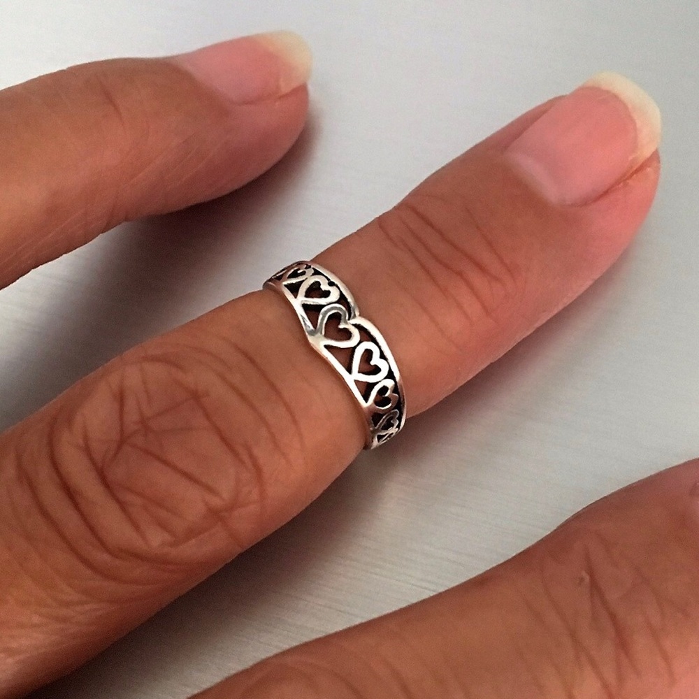 Sterling Silver Multiple Heart Ring - image 6